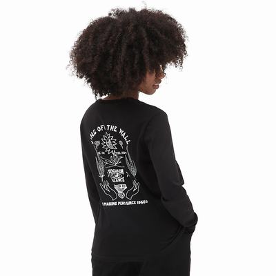 Women's Vans Calmed T Shirts Black | USA15823