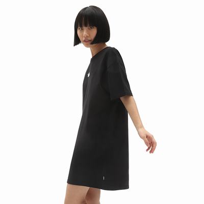 Women's Vans Center Vee Tee Dress Black | USA92078