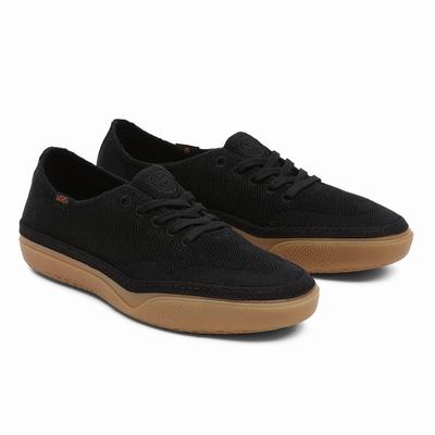 Women's Vans Circle Vee Sneakers Black | USA62784