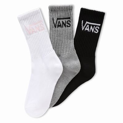 Women's Vans Classic Crew (3 pairs) Socks Multicolor | USA59803