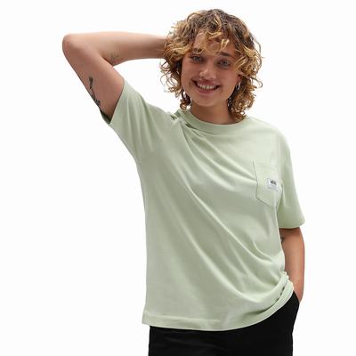 Women's Vans Classic Patch Pocket T Shirts Green | USA39501