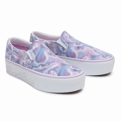 Women's Vans Classic Slip-On Stackform Slip On Shoes Multicolor | USA04875