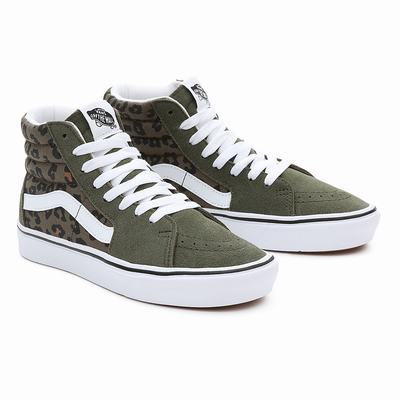 Women's Vans Comfycush Sk8-Hi Sneakers Green | USA28691