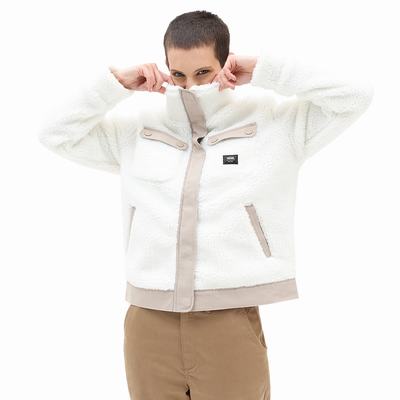 Women's Vans Cozy Sherpa Jackets White | USA87429