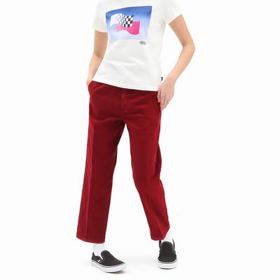 Women's Vans Curren X Knost Pants Red | USA30657