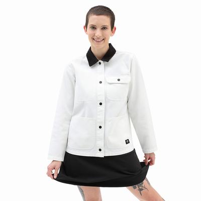 Women's Vans Drill Chore Jackets White | USA53840