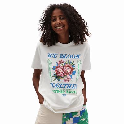 Women's Vans Eco Positivity T Shirts White | USA83126