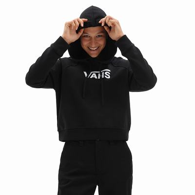 Women's Vans Flying V Boxy Hoodie Black | USA50683