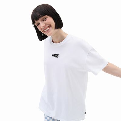 Women's Vans Flying V Oversized T Shirts White | USA58239