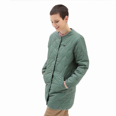 Women's Vans Forces Long Rev Liner Jackets Green | USA52186