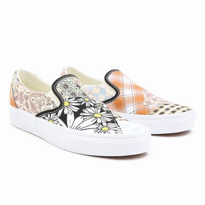 Women's Vans Meadow Patchwork Classic Slip On Shoes Multicolor / White | USA18625