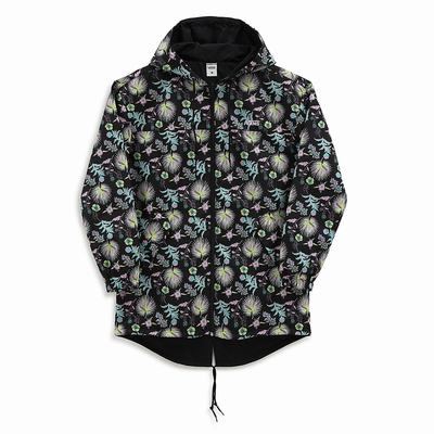 Women's Vans Mercy Reversible Parka Jackets Black | USA19724