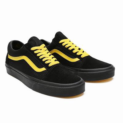 Women's Vans Old Skool Sneakers Black / Yellow | USA67102