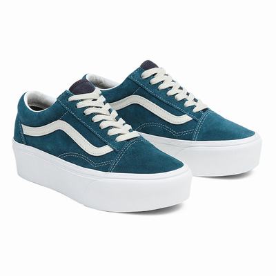 Women's Vans Old Skool Stackform Sneakers Blue | USA31756