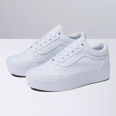 Women's Vans Old Skool Stackform Sneakers White | USA36170