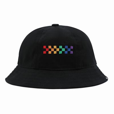 Women's Vans PRIDE Bucket Hats Black | USA43896