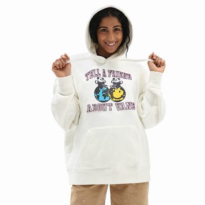 Women's Vans Panda Os Hoodie White | USA85297