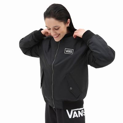 Women's Vans Pilot Crew Jackets Black | USA58706