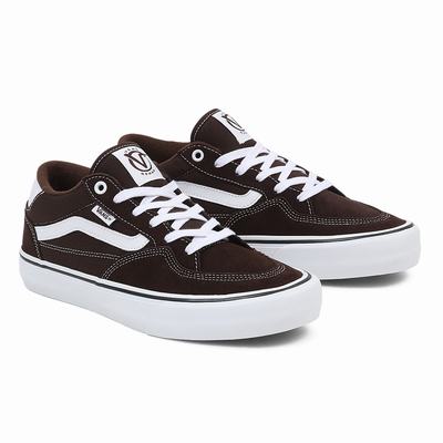 Women's Vans Rowan Low Top Shoes Brown | USA62845