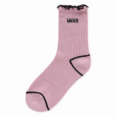 Women's Vans Ruffle Crew (1 pair) Socks Pink | USA21968