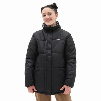 Women's Vans Send It Reversible MTE Puffer Jackets Black | USA02678