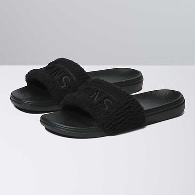 Women's Vans Sherpa La Costa Slide-On Slides Black | USA96752