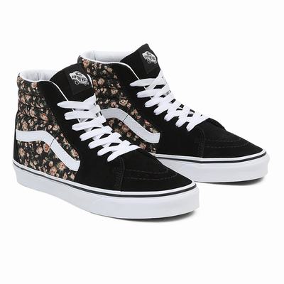 Women's Vans Sk8-Hi Sneakers Black | USA39745