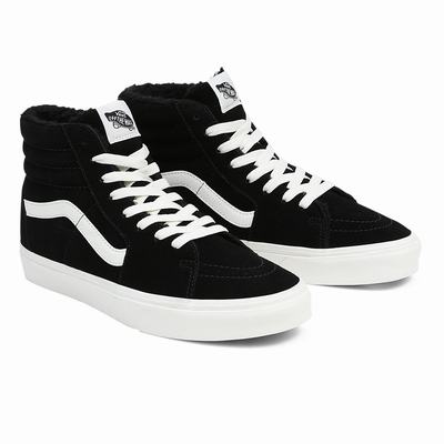 Women's Vans Sk8-Hi Sneakers Black | USA78965