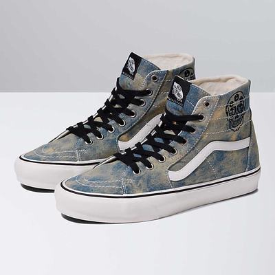 Women's Vans Sk8-Hi Tapered High Top Shoes Olive / White | USA13592