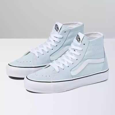 Women's Vans Sk8-Hi Tapered Sneakers Blue | USA78936