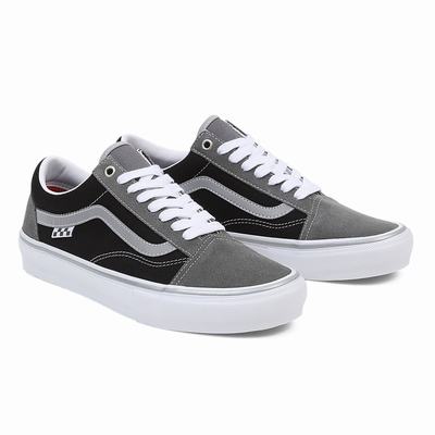 Women's Vans Skate Old Skool Sneakers Black / Grey | USA92604