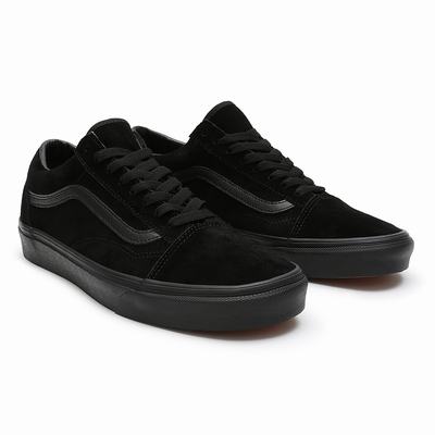 Women's Vans Suede Old Skool Sneakers Black | USA07954