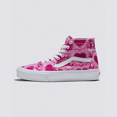 Women's Vans Tie-Dye Hearts Sk8-Hi Tapered Sneakers Pink | USA96175