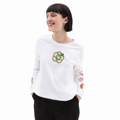 Women's Vans X EM on Holiday Long sleeve BFF T Shirts White | USA38567