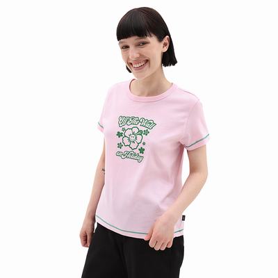 Women's Vans X EM on Holiday Mini T Shirts Pink | USA49673