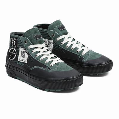 Women's Vans X Former Destruct Mid MTE-1 Sneakers Black / Green | USA78913